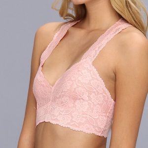 Free People Galloon Lace Racerback Bralette Pink